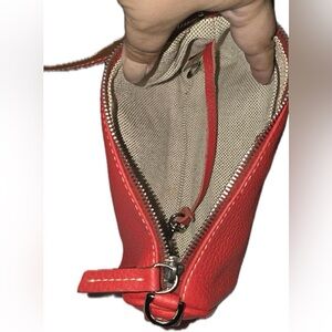 Dooney & Bourke Red Clutch Wristlet Leather